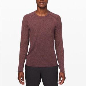 lululemon athletica Men's Maroon Long Sleeve Tee